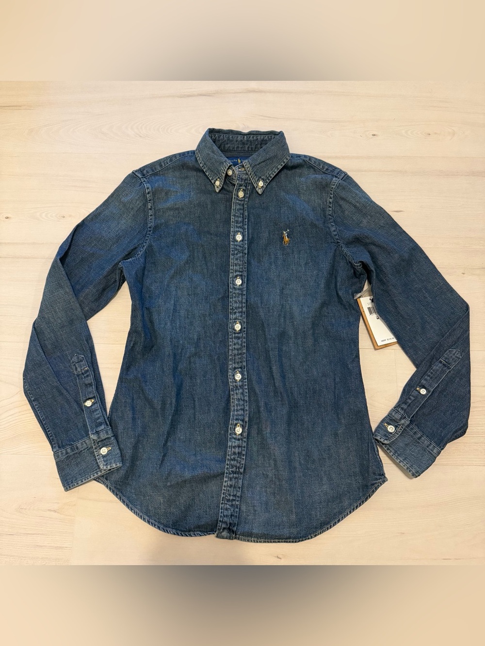 Women’s Polo by Ralph Lauren Denim Button-Down Top NWT MEDIUM